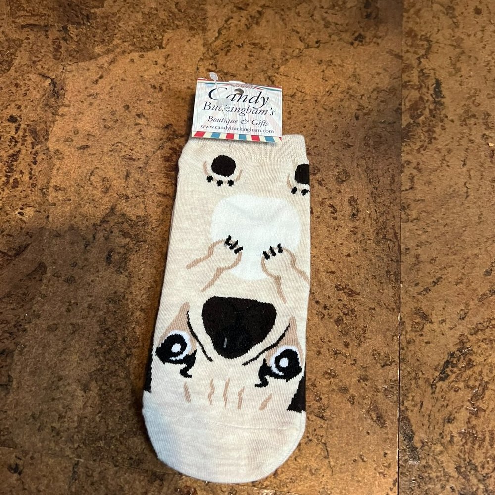5/$20 Pug ankle Socks- Last one